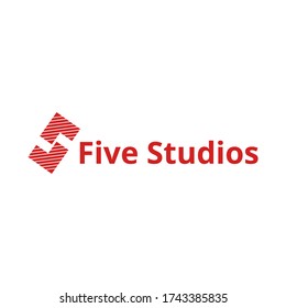 Five studios logo for your business photographer,movies maker,and music.