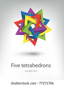 five tetrahedrons