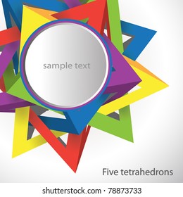 five tetrahedrons