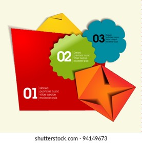 five text boxes / speech bubble vector