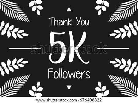 Five Thousand Followers Illustration