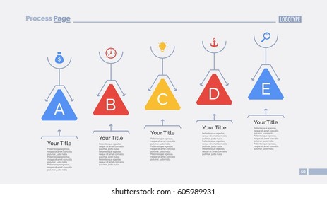 Five Triangles Diagram Slide Template