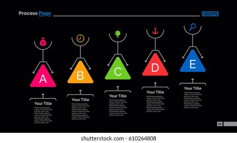 Five Triangles Diagram Slide Template