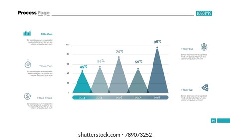 Five Triangular Bars Slide Template