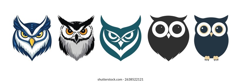 Five Unique Owl Designs Perfect for Logos Prints More