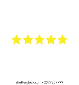 five vector stars, to provide reting satisfaction