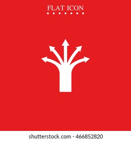 Five way arrow icon.