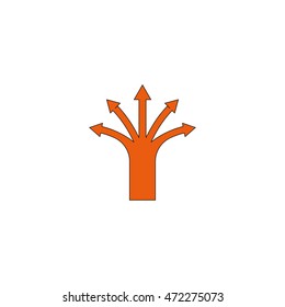 Five way arrow icon.