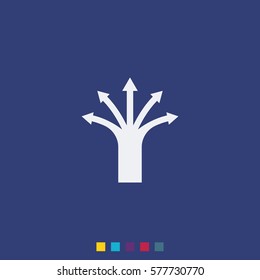 Five way arrow icon.
