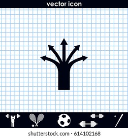 Five way arrow icon.