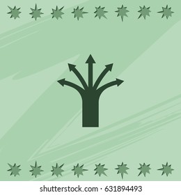 Five way arrow icon.