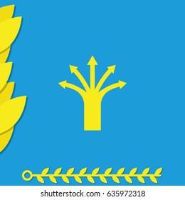 Five way arrow icon.