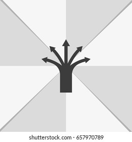Five way arrow icon.