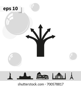 Five way arrow icon.