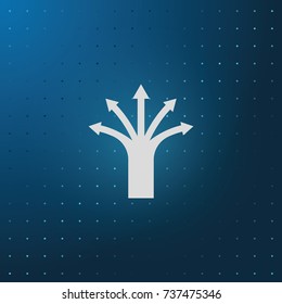 Five way arrow icon.
