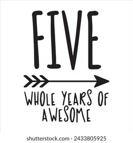 cinco años enteros de impresionante fondo inspirador citas positivas, motivacional, tipografía, diseño de letras