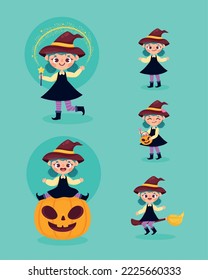 five witches halloween comic characters