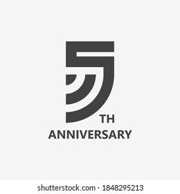 FIVE YEARS ANNIVERSARY LOGO SUITABLE FOR COMPANY OR COMMUNITY ANNIVERSARY LOGO