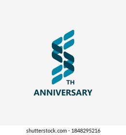LOGO ANIVERSARIO DE CINCO AÑOS ADECUADO PARA LOGOTIPO ANIVERSARIO COMUNITARIO O COMUNITARIO