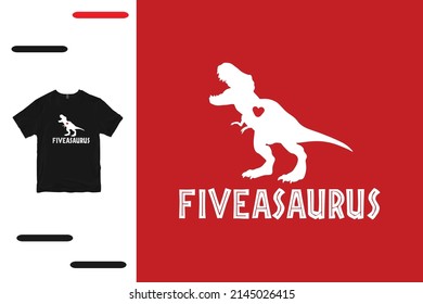 Five years birthday t shirt design 