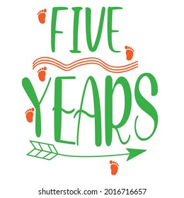 Diseño de camisetas de cinco años