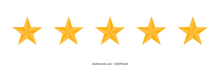 	
Five Yelllow Movie Rating Stars icon sample vector illustration