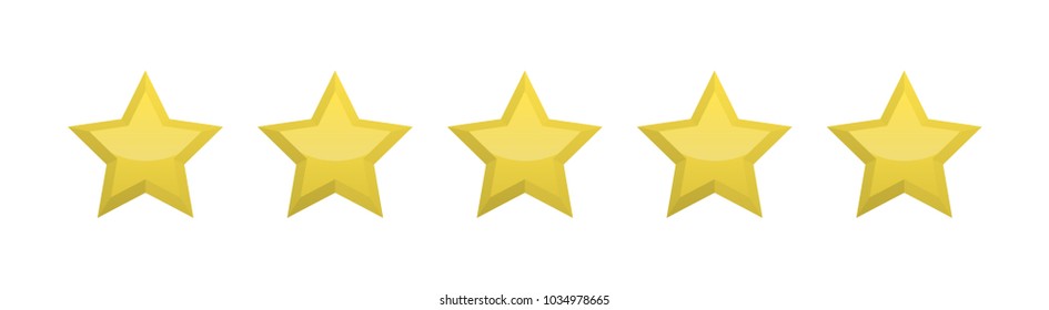 Five yellow stars for product review