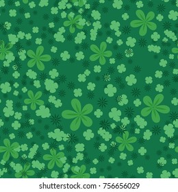 Five-color seamless pattern. Different flowers are randomly arranged. Fashionable camouflage.