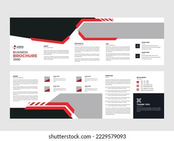 Fivefold Creative Business Brochure with modern abstract design. Use it business presentations