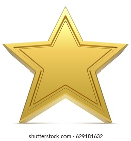 Five-point star isolated on white background. Vector Information.