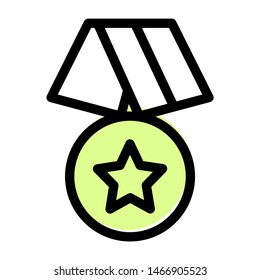 Five-pointed star cirlce medal for the Honorable mentions of high ranking officers