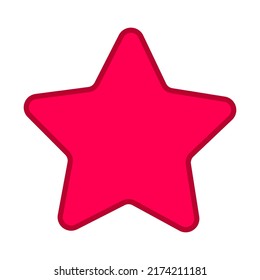 A five-pointed star. Geometric shape.A star with rounded corners. 