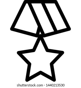 Five-pointed star grade medal for the Honorable mentions of high ranking officers