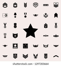 five-pointed star icon. Army icons universal set for web and mobile