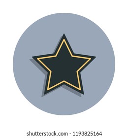 five-pointed star icon in badge style. One of web collection icon can be used for UI, UX