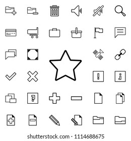 five-pointed star icon. Detailed set of minimalistic icons. Premium graphic design. One of the collection icons for websites, web design, mobile app on colored background