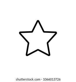 five-pointed star icon. Element of simple icon for websites, web design, mobile app, info graphics. Thick line icon for website design and development, app development on white background