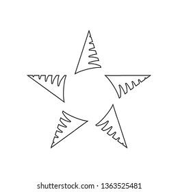 Five-pointed star  icon. Element of Stars for mobile concept and web apps icon. Outline, thin line icon for website design and development, app development