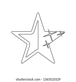 Five-pointed star  icon. Element of Stars for mobile concept and web apps icon. Outline, thin line icon for website design and development, app development