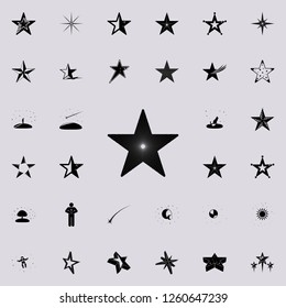 Five-pointed star icon. Stars icons universal set for web and mobile