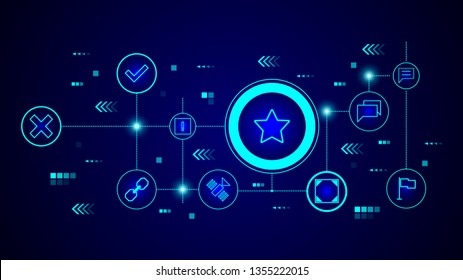 five-pointed star icon. From web set