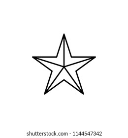 five-pointed star line icon. Element of star icon for mobile concept and web apps. Thin line five-pointed star icon can be used for web and mobile. Premium icon