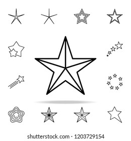five-pointed star line icon. Web icons universal set for web and mobile