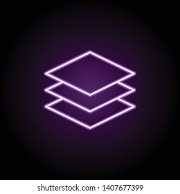 five-pointed star neon icon. Elements of geometric figures set. Simple icon for websites, web design, mobile app, info graphics on dark gradient background