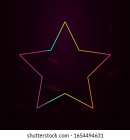 five-pointed star nolan style icon. Simple thin line, outline vector of web icons for ui and ux, website or mobile application
