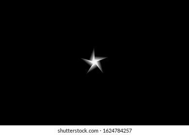 Five-pointed star on a black background