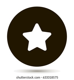Five-pointed star on a white background. Vector illustration.Icon