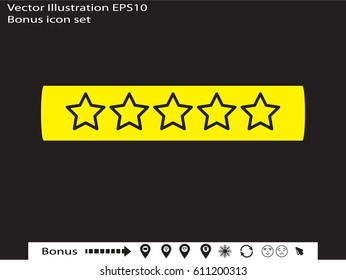Five-pointed stars, vector illustration of Eps10
