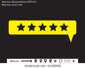 Five-pointed stars, vector illustration of Eps10