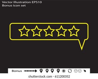 Five-pointed stars, vector illustration of Eps10
